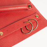 Astuccio porta gioie/gioielli in pelle martellata colore rosso Aut Aut Studio – vista interna