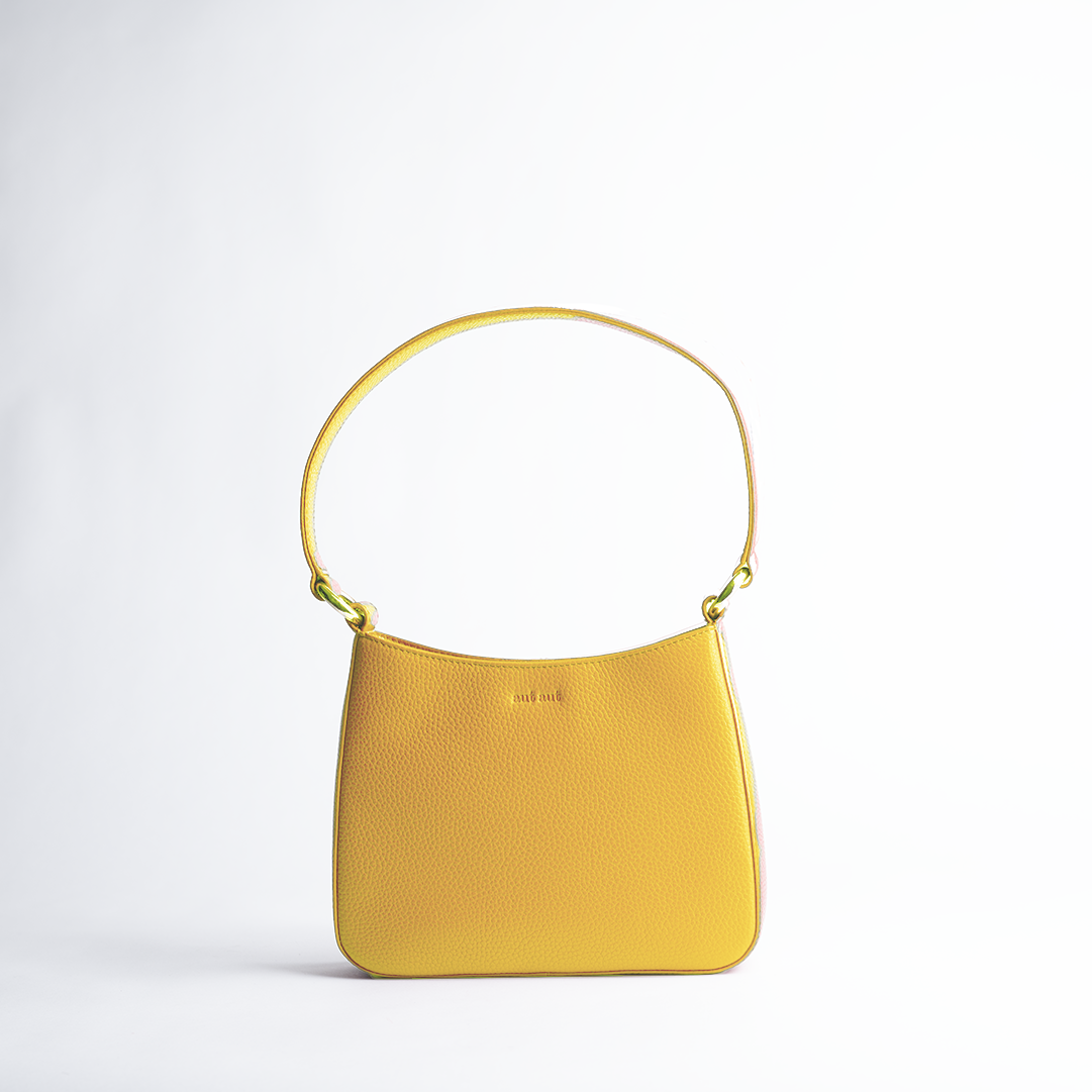 MILANO #501MIDI BORSA CON MANICO IN PELLE MARTELLATA