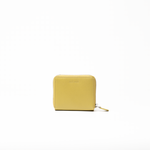 Portafoglio in pelle saffiano colore verde oliva artigianale donna  protezione RFID Aut Aut Studio – vista frontale