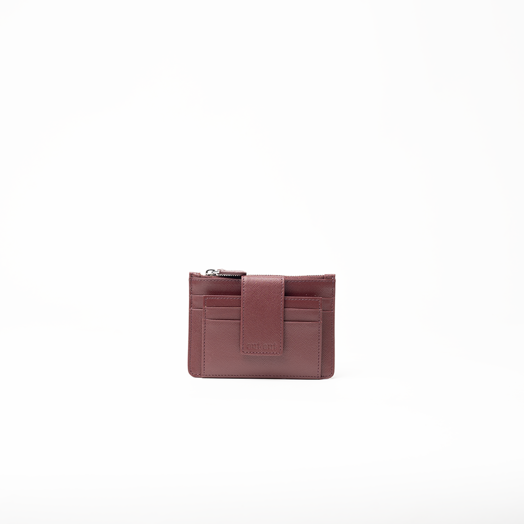Porta carte in saffiano colore bordò uomo/donna protezione RFID Aut Aut Studio
