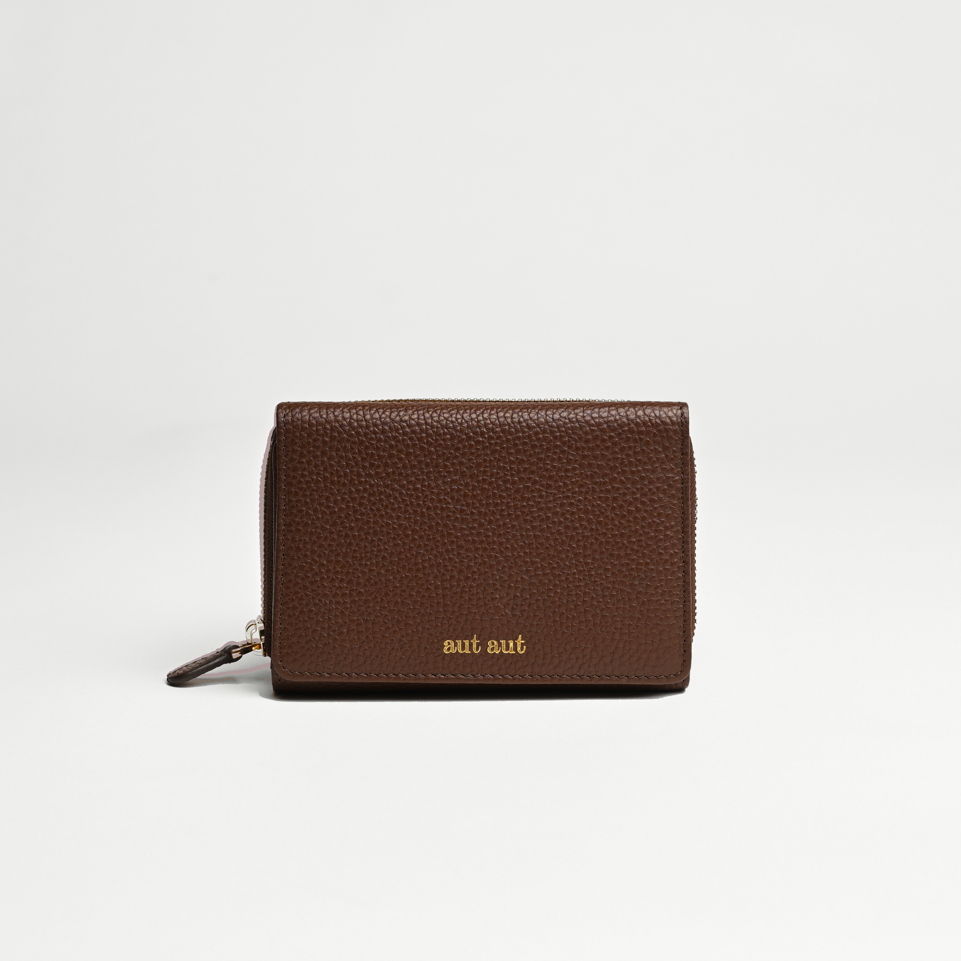 20% OFF - MILANO #442 MIDI WALLET IN HAMMERED LEATHER WITH GOLD LOGO