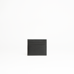 Porta carte di credito in pelle liscia colore nero artigianale Aut Aut Studio – vista retro