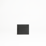Porta carte di credito in pelle liscia colore nero artigianale Aut Aut Studio – vista retro