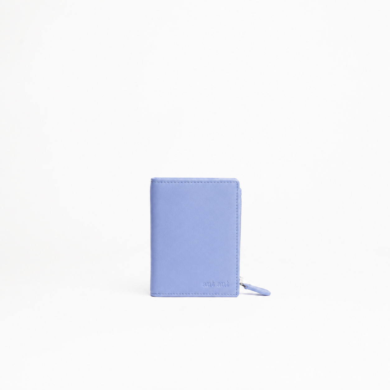 Tasconcino porta carte in pelle liscia colore glicine Aut Aut Studio – vista frontale