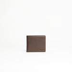Mini portafoglio uomo in pelle nappa colore cioccolato Aut Aut Studio – vista frontale