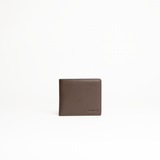 Mini portafoglio uomo in pelle nappa colore cioccolato Aut Aut Studio – vista frontale