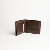 Mini portafoglio uomo in pelle nappa colore cioccolato Aut Aut Studio – vista interno