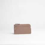 Portachiavi in pelle martellata colore latte taupe artigianale Aut Aut Studio – vista frontale