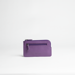 Portachiavi in pelle martellata colore viola artigianale Aut Aut Studio – vista frontale