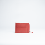 Porta carte in pelle martellata colore rosso artigianale Aut Aut Studio – vista frontale