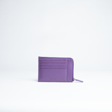 Porta carte in pelle martellata colore viola artigianale Aut Aut Studio – vista frontale
