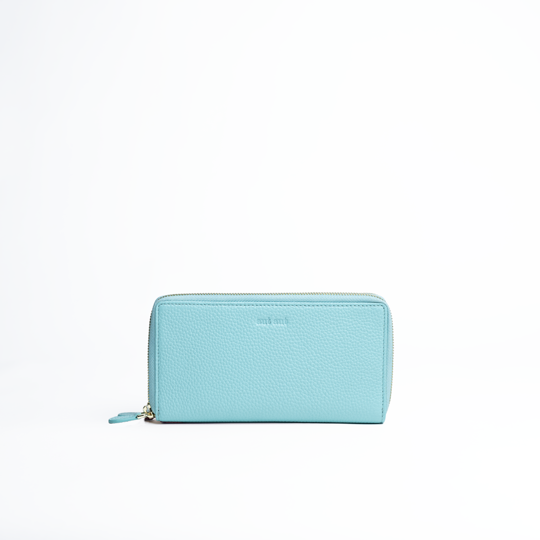 MILAN #383 MAXI GELDSCHIENE AUS GEHÄMMTEM LEDER, 2-TEILIGER REISSVERSCHLUSS