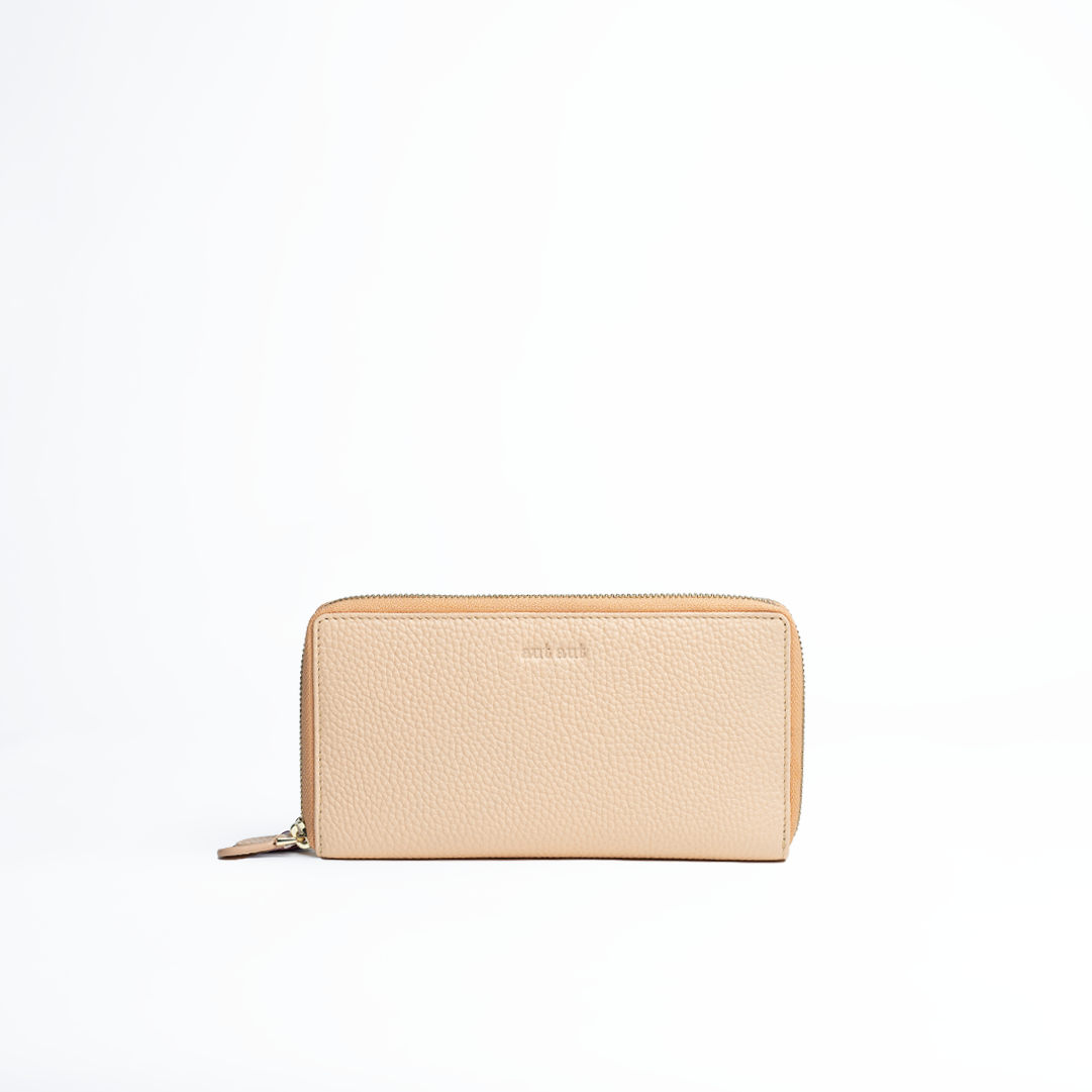 MILAN #383 MAXI GELDSCHIENE AUS GEHÄMMTEM LEDER, 2-TEILIGER REISSVERSCHLUSS