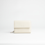 Portafoglio midi in pelle martellata colore iceberg artigianale Aut Aut Studio – vista frontale