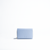Portafoglio midi in pelle martellata colore glicine artigianale Aut Aut Studio – vista frontale