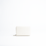 Portafoglio midi in pelle martellata colore iceberg artigianale Aut Aut Studio – vista frontale