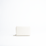 Portafoglio midi in pelle martellata colore iceberg artigianale Aut Aut Studio – vista frontale