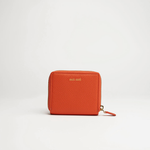 Mini portafoglio donna in pelle martellata arancio logo dorato MILANO #455 - AUT AUT