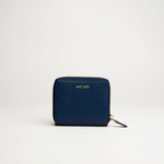 Mini portafoglio donna in pelle martellata blu Navy logo dorato MILANO #455 - AUT AUT