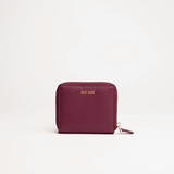 Mini portafoglio donna in pelle martellata Burgundy logo dorato MILANO #455 - AUT AUT
