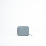 Portafoglio mini in pelle martellata colore grigio artigianale Aut Aut Studio – vista frontale