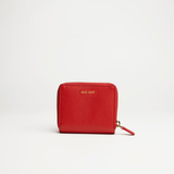 Mini portafoglio donna in pelle martellata rosso logo dorato MILANO #455 - AUT AUT