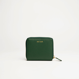 Mini portafoglio donna in pelle martellata verde bosco logo dorato MILANO #455 - AUT AUT