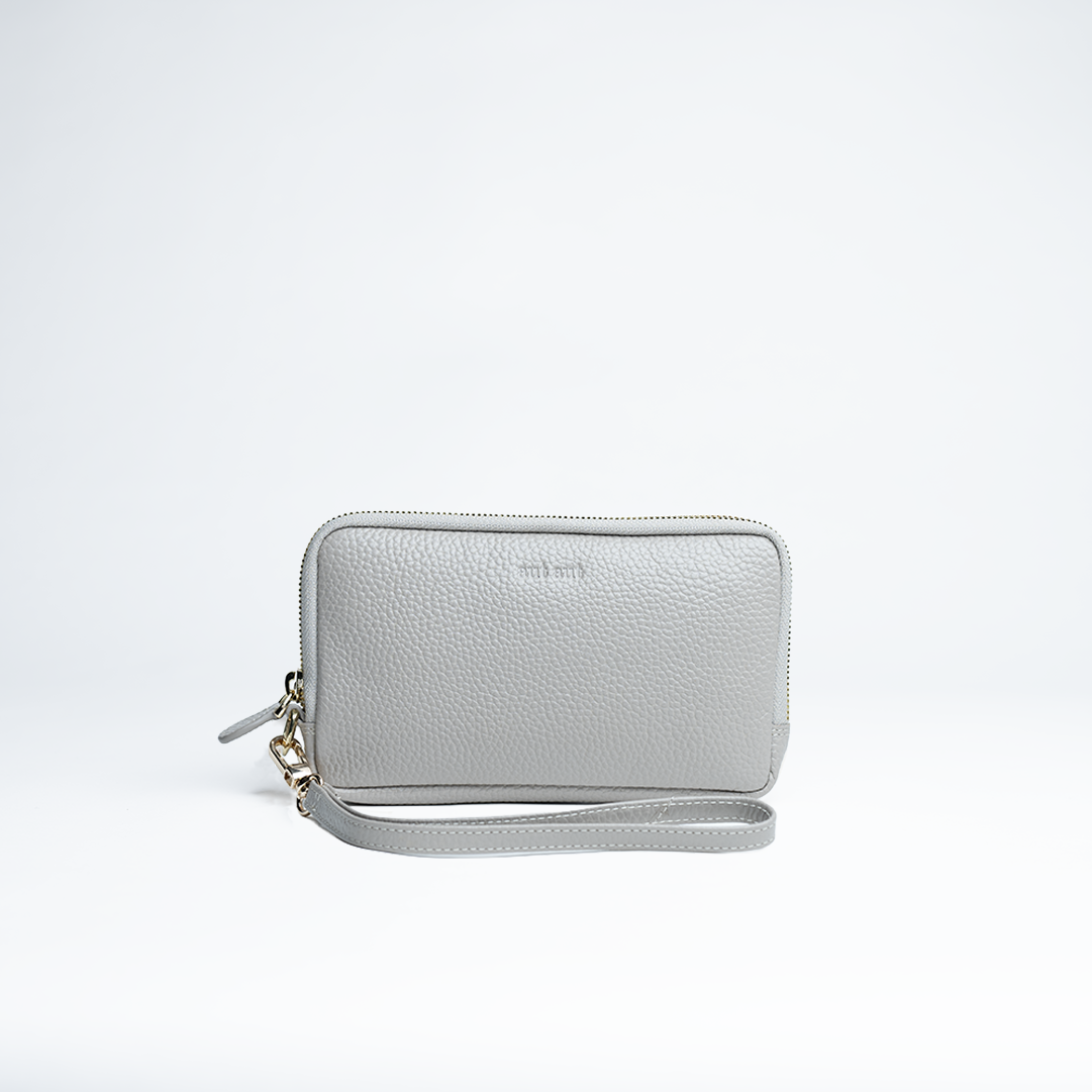 MILANO #456 LARGE PORTAFOGLIO IN PELLE MARTELLATA CON CINTURINO DA POLSO