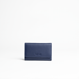 Portachiavi in pelle martellata colore blu Navy artigianale Aut Aut Studio – vista frontale
