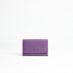 Portachiavi in pelle martellata colore viola artigianale Aut Aut Studio – vista frontale