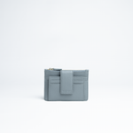 Porta carte mini in pelle martellata colore nero artigianale Aut Aut Studio – vista frontale