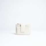 Porta carte mini in pelle martellata colore iceberg artigianale Aut Aut Studio – vista frontale