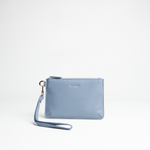 Mini busta clutch in pelle martellata colore glicine artigianale Aut Aut Studio – vista frontale