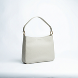 Borsa maxi in pelle martellata colore iceberg artigianale Aut Aut Studio – vista frontale