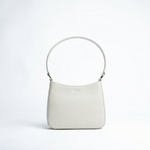 Borsa midi in pelle martellata colore iceberg artigianale Aut Aut Studio – vista frontale