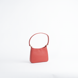 Borsa midi in pelle martellata colore rosso artigianale Aut Aut Studio – vista laterale