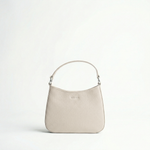Borsa mini in pelle martellata colore iceberg artigianale Aut Aut Studio – vista frontale