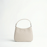 Borsa mini in pelle martellata colore iceberg artigianale Aut Aut Studio – vista frontale