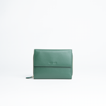 Portafoglio zip-around in pelle morbida colore  verde bosco donna Aut Aut Studio – vista frontale