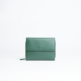 Portafoglio zip-around in pelle morbida colore  verde bosco donna Aut Aut Studio – vista frontale