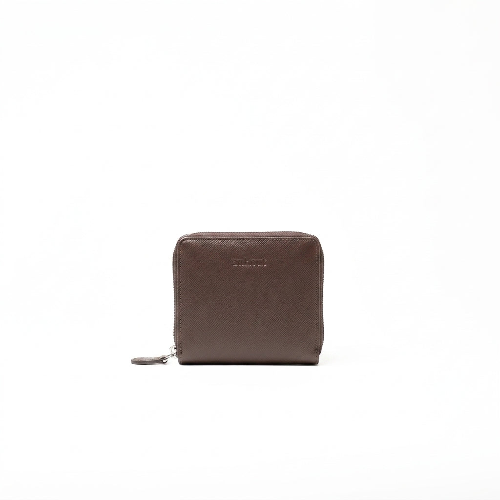 Portafoglio saffiano zip-around CHLOE' #449 marrone cioccolato - AUT AUT