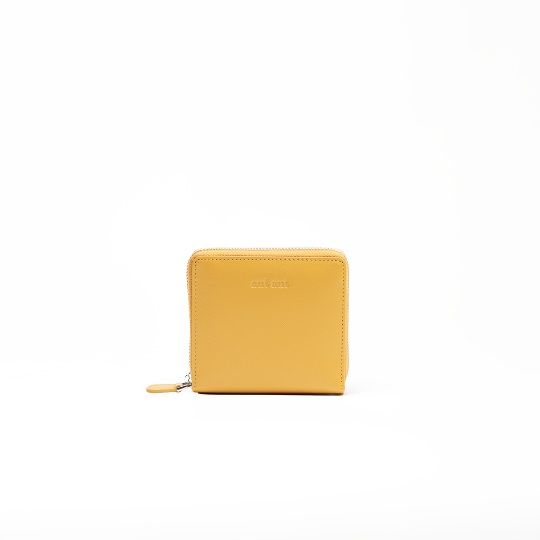 Portafoglio saffiano zip-around CHLOE' #449 giallo senape - AUT AUT