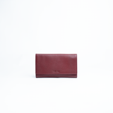 Astuccio porta gioie/gioielli in pelle martellata colore burgundy Aut Aut Studio – vista frontale