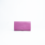Astuccio porta gioie/gioielli in pelle martellata colore orchidea Aut Aut Studio – vista frontale
