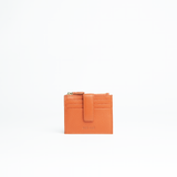 Porta carte in pelle martellata colore arancio uomo/donna Aut Aut Studio – vista frontale