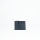 Porta carte in pelle martellata colore blu navy uomo/donna Aut Aut Studio – vista frontale