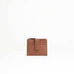 Porta carte in pelle martellata colore camel uomo/donna Aut Aut Studio – vista frontale