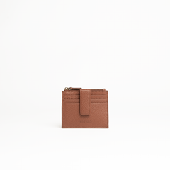 Porta carte in pelle martellata colore camel uomo/donna Aut Aut Studio – vista frontale