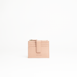 Porta carte in pelle martellata colore rosa cipria uomo/donna Aut Aut Studio – vista frontale