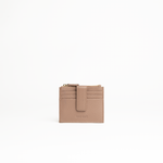 Porta carte in pelle martellata colore taupe latte uomo/donna Aut Aut Studio – vista frontale